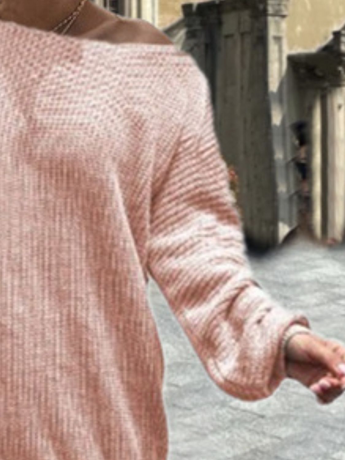 One Shoulder Lantern Sleeve Sweater Dress - Tantalize Boutique