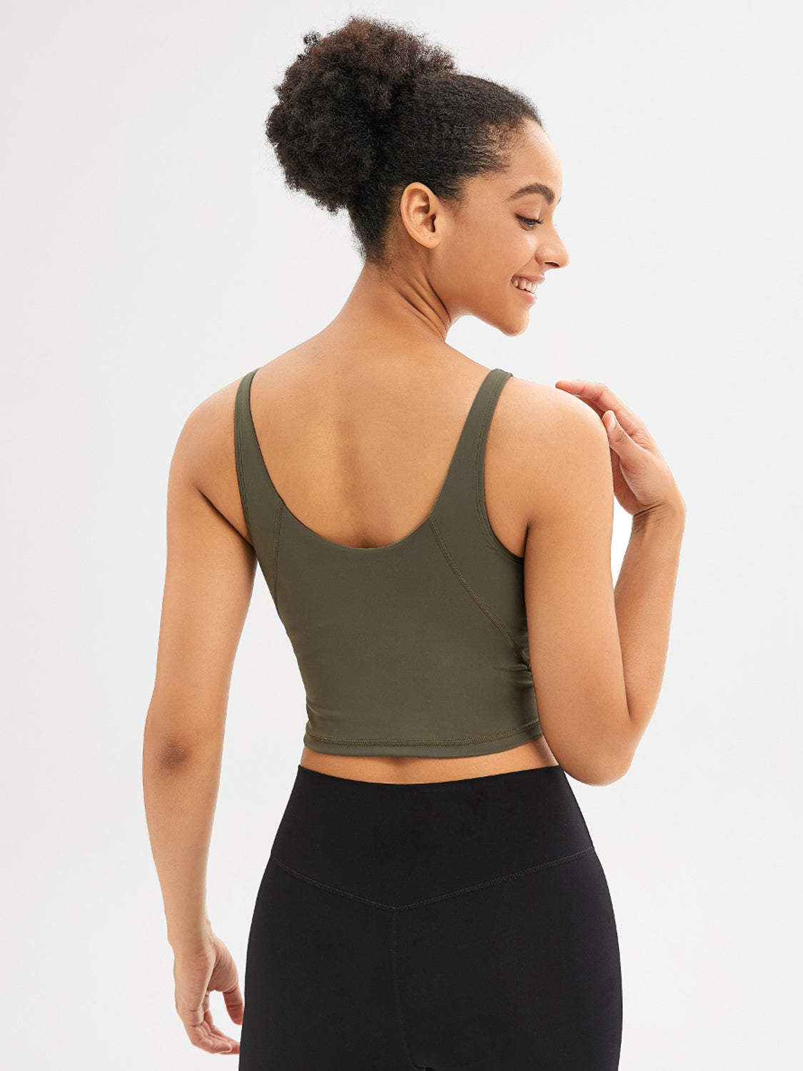 Scoop Neck Wide Strap Active Tank - Tantalize Boutique