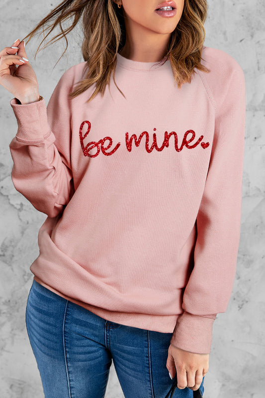 BE MINE Raglan Sleeve Sweatshirt - Tantalize Boutique