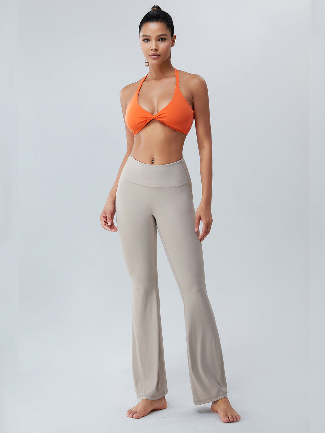 Twisted Halter Neck Active Bra - Tantalize Boutique