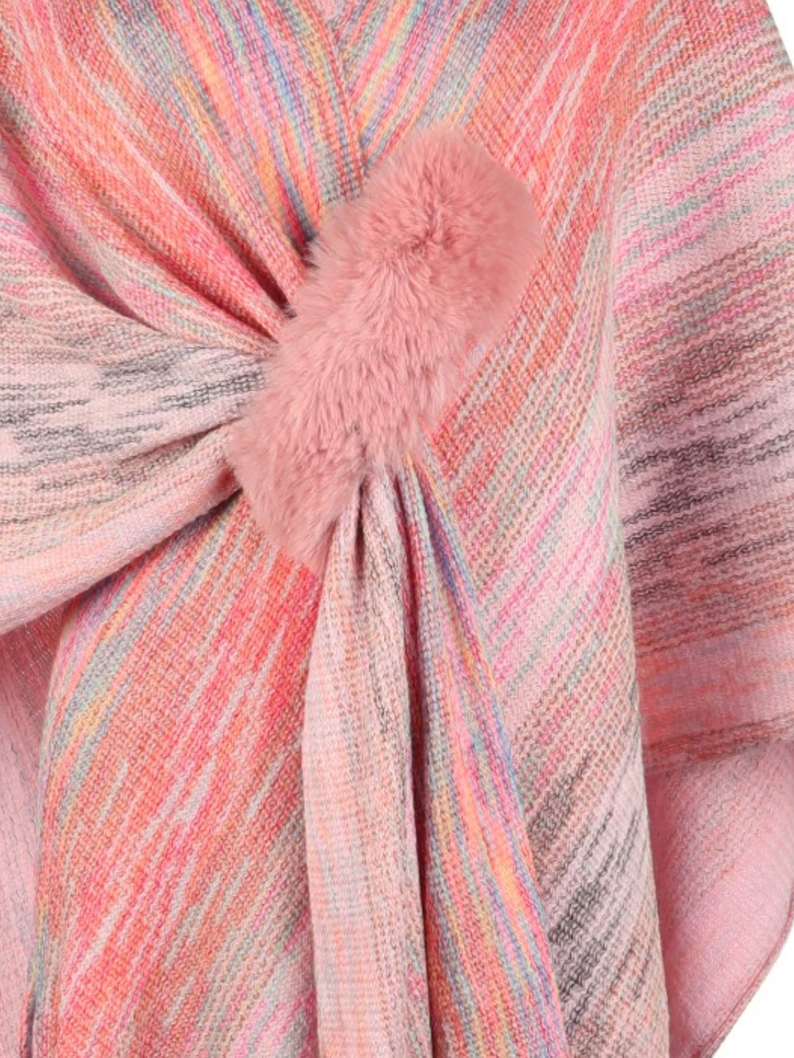 Heathered Fringe Hem Poncho - Tantalize Boutique