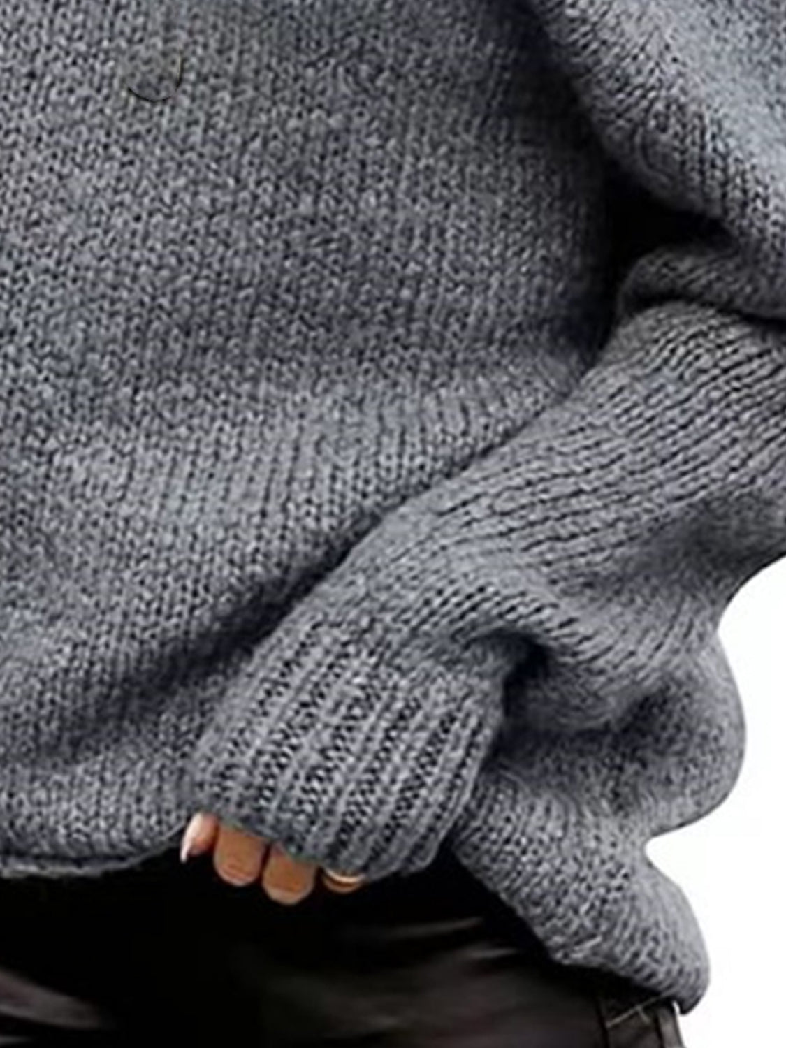 One Shoulder Long Sleeve Sweater - Tantalize Boutique