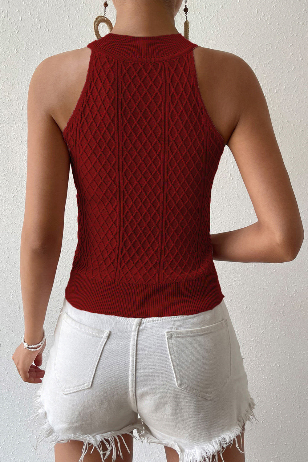 Round Neck Sleeveless Knit Top - Tantalize Boutique