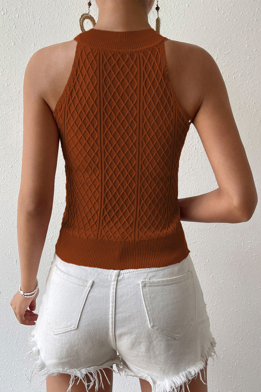 Round Neck Sleeveless Knit Top - Tantalize Boutique