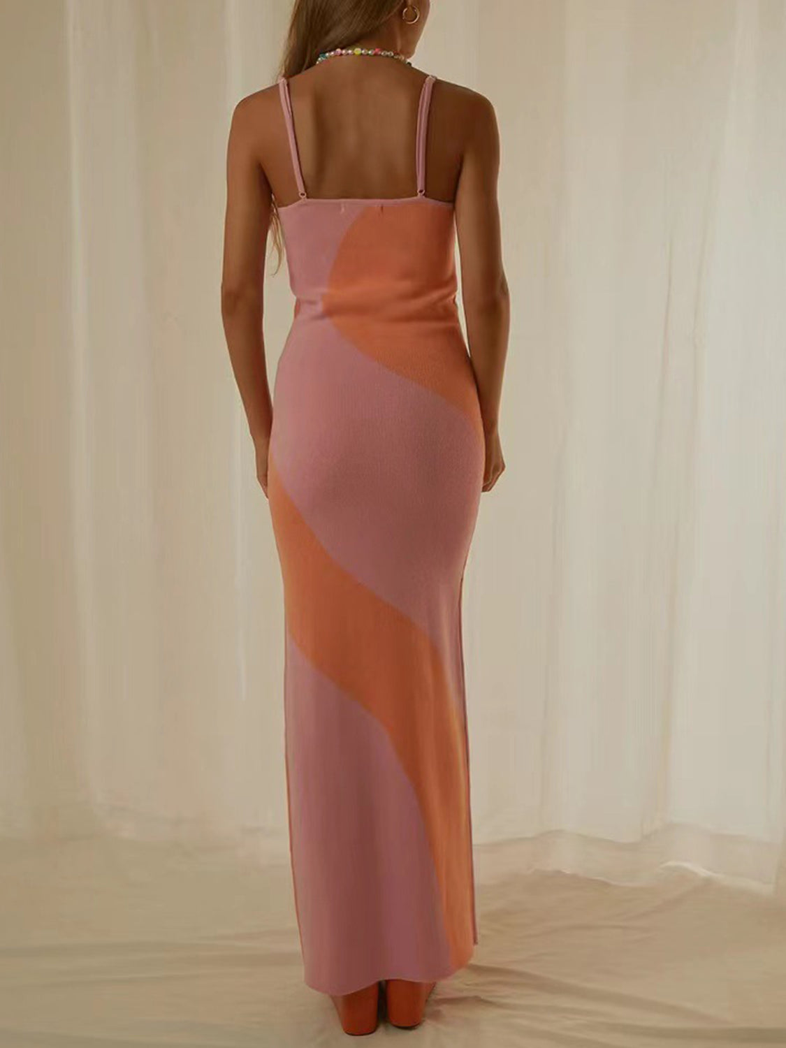 Spaghetti Strap Maxi Sweater Dress - Tantalize Boutique