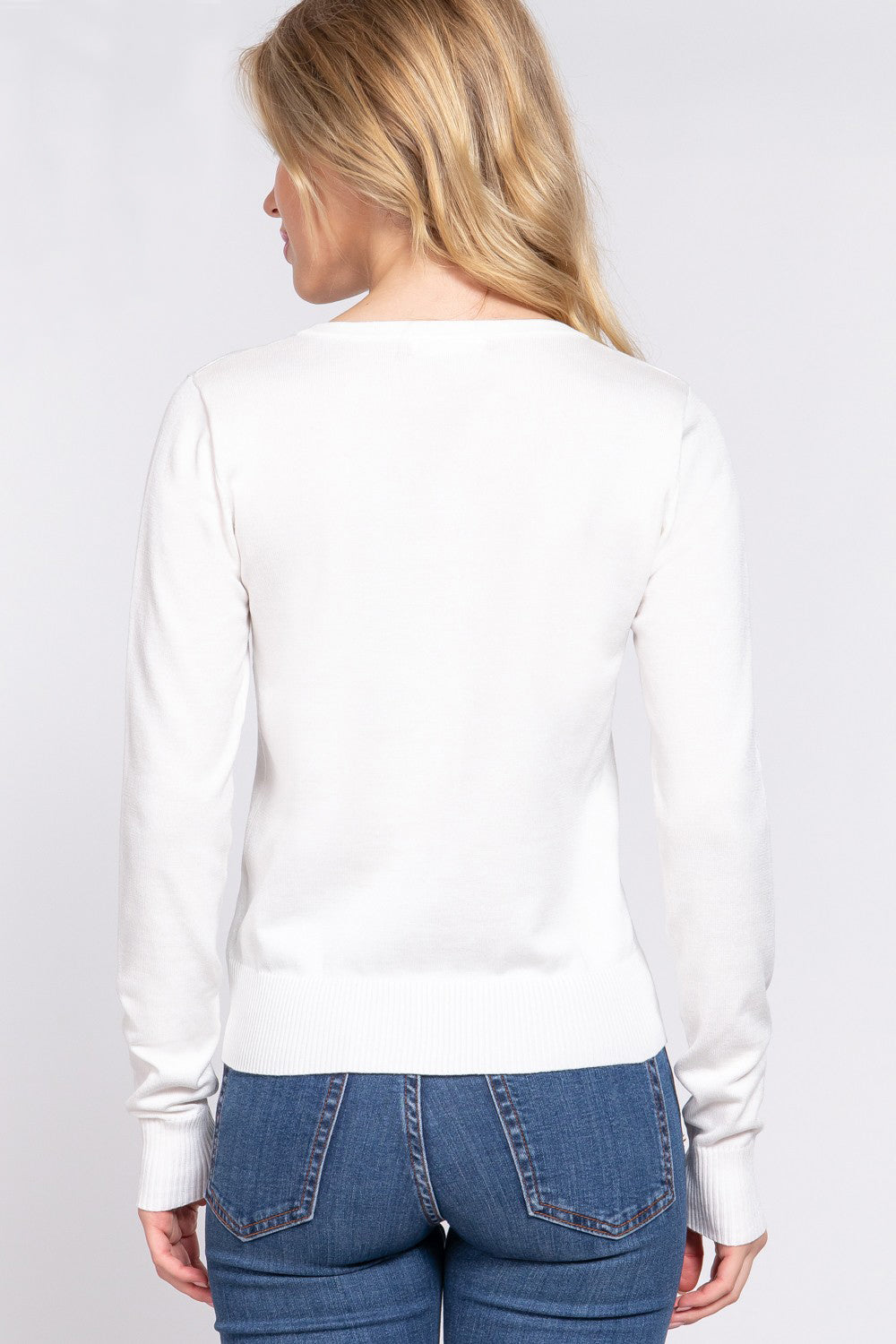 ACTIVE BASIC Ribbed Trim Button Up Cardigan - Tantalize Boutique