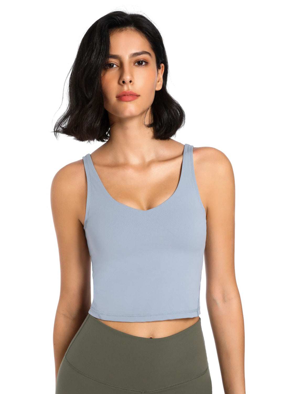Scoop Neck Wide Strap Active Tank - Tantalize Boutique