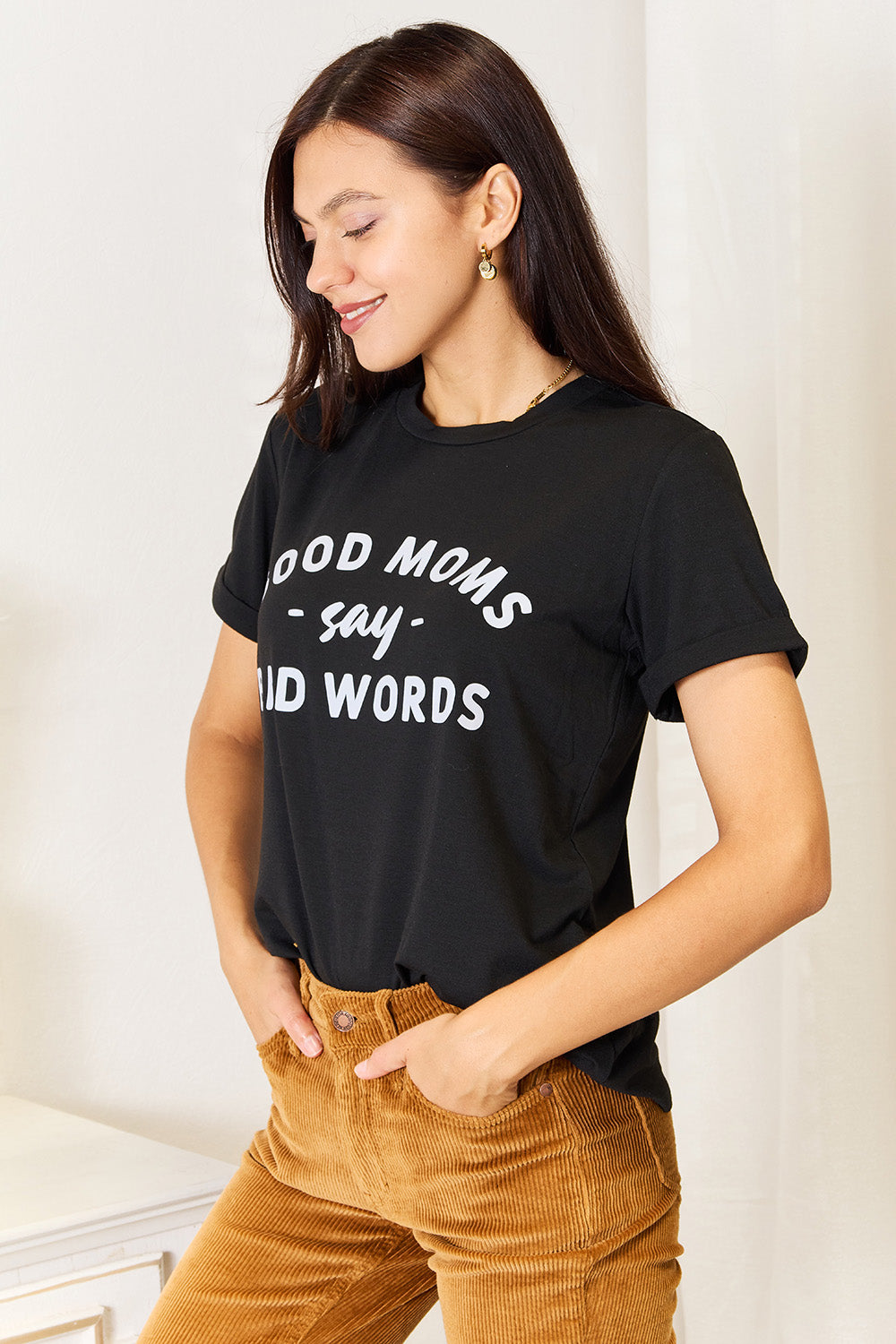 Simply Love GOOD MOMS SAY BAD WORDS Graphic Tee - Tantalize Boutique