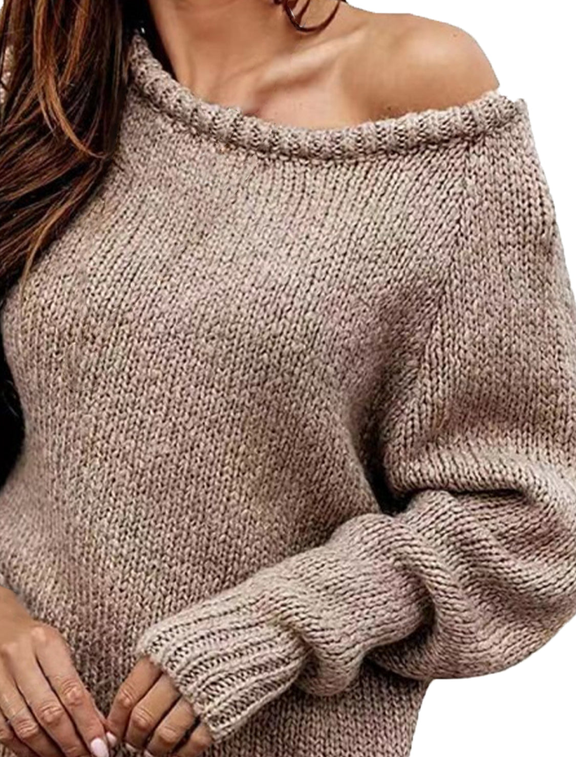 One Shoulder Long Sleeve Sweater - Tantalize Boutique