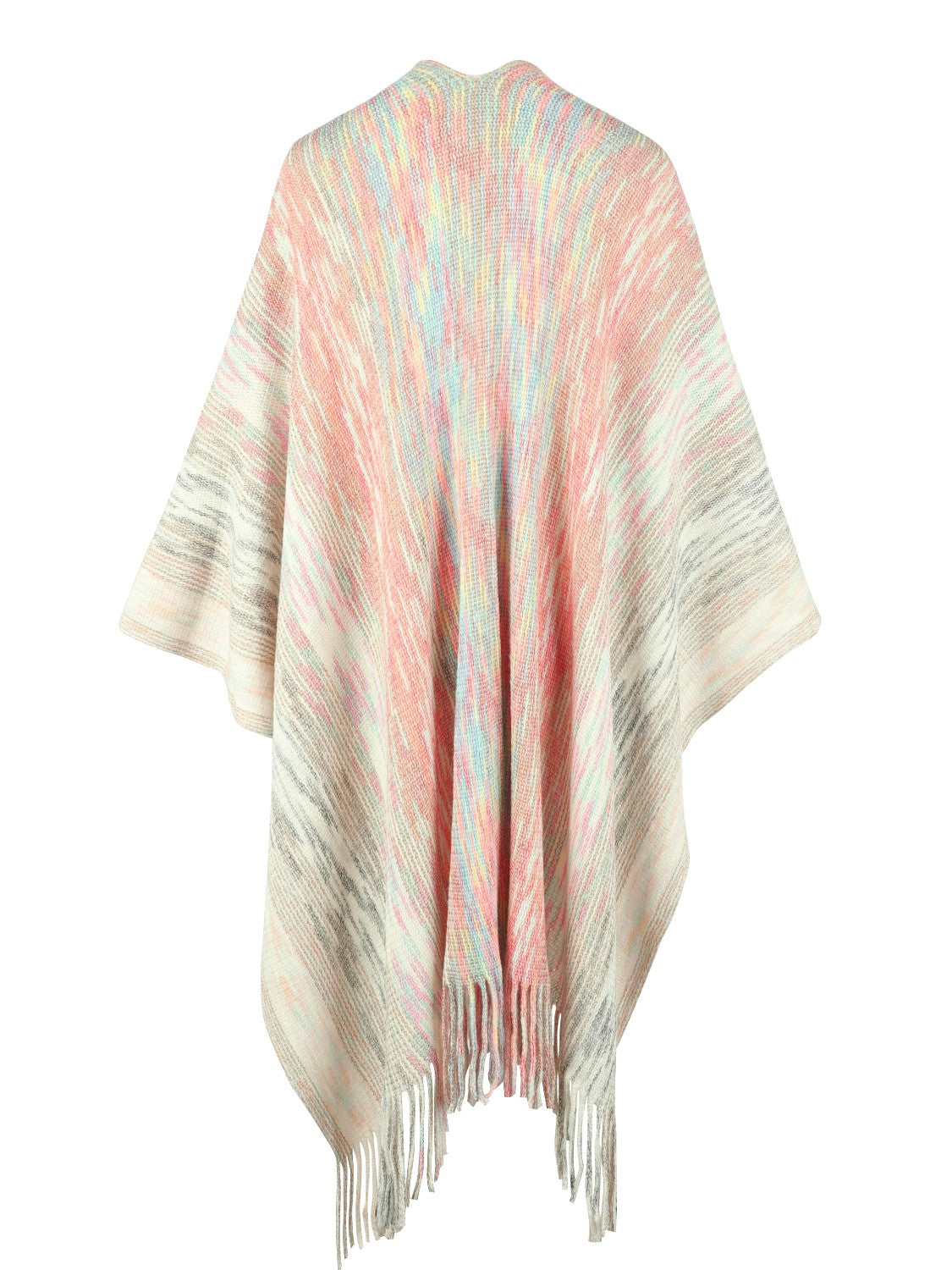 Heathered Fringe Hem Poncho - Tantalize Boutique