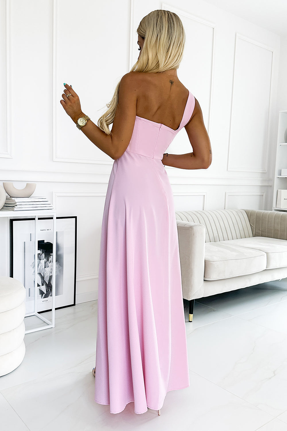 One-Shoulder Sleeveless Maxi Dress - Tantalize Boutique