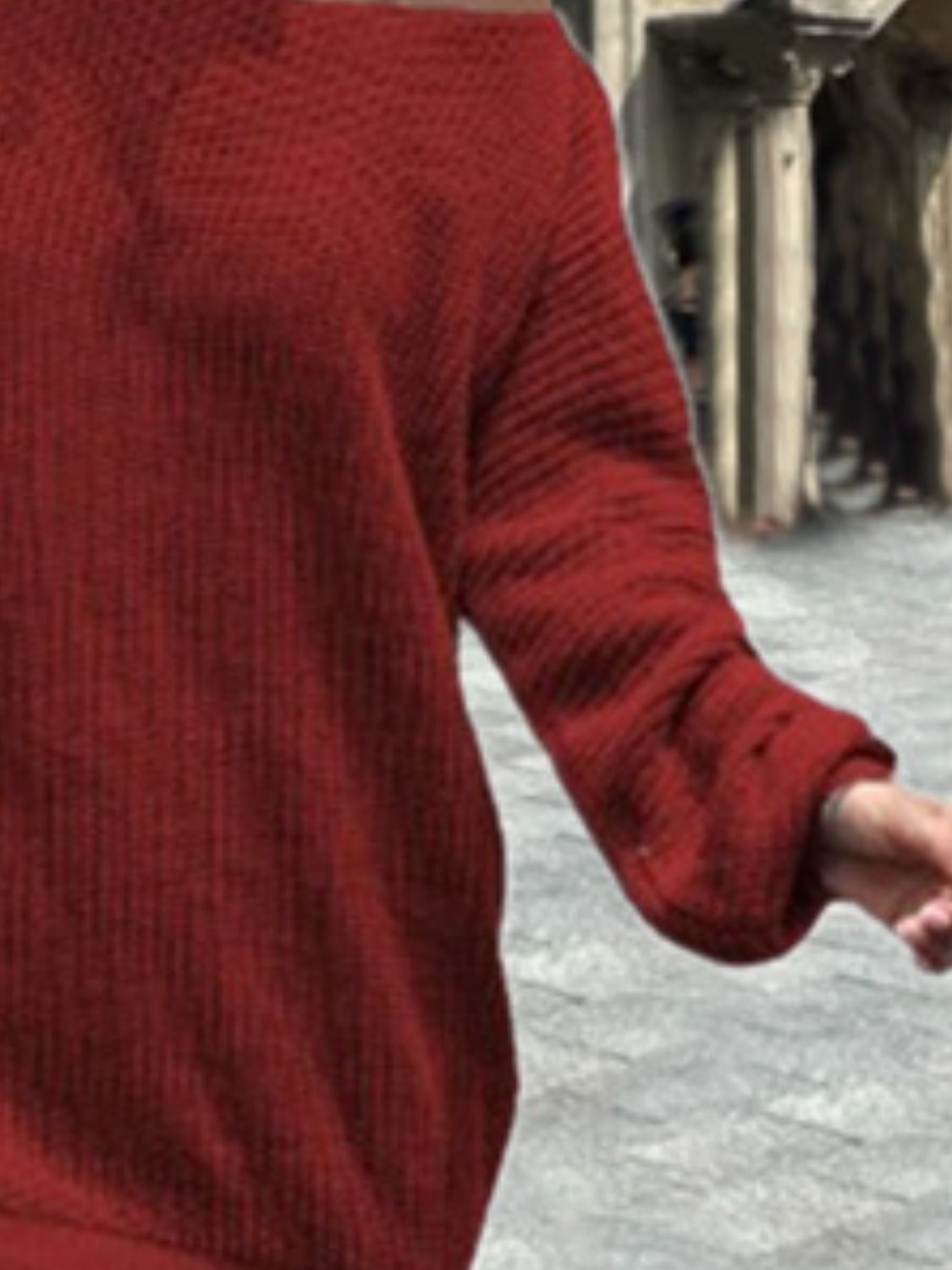 One Shoulder Lantern Sleeve Sweater Dress - Tantalize Boutique