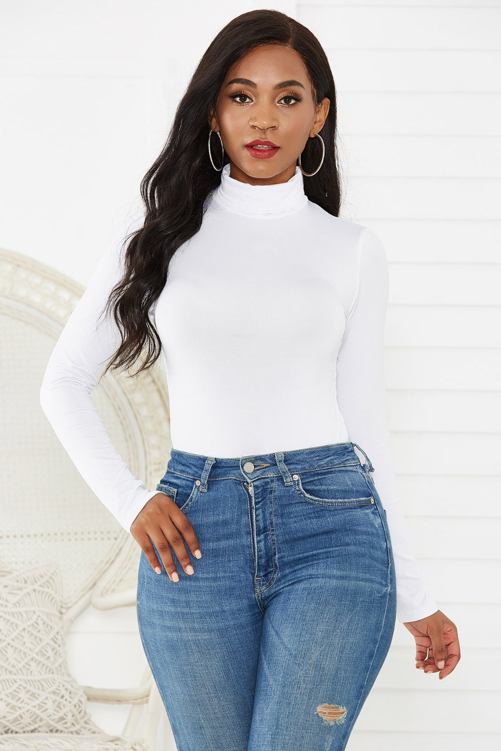 Turtleneck Long Sleeve Bodysuit - Tantalize Boutique