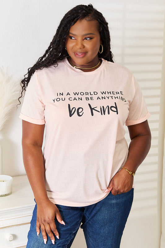 Simply Love Slogan Graphic Cuffed T-Shirt - Tantalize Boutique