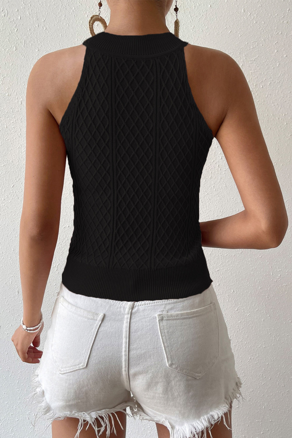 Round Neck Sleeveless Knit Top - Tantalize Boutique