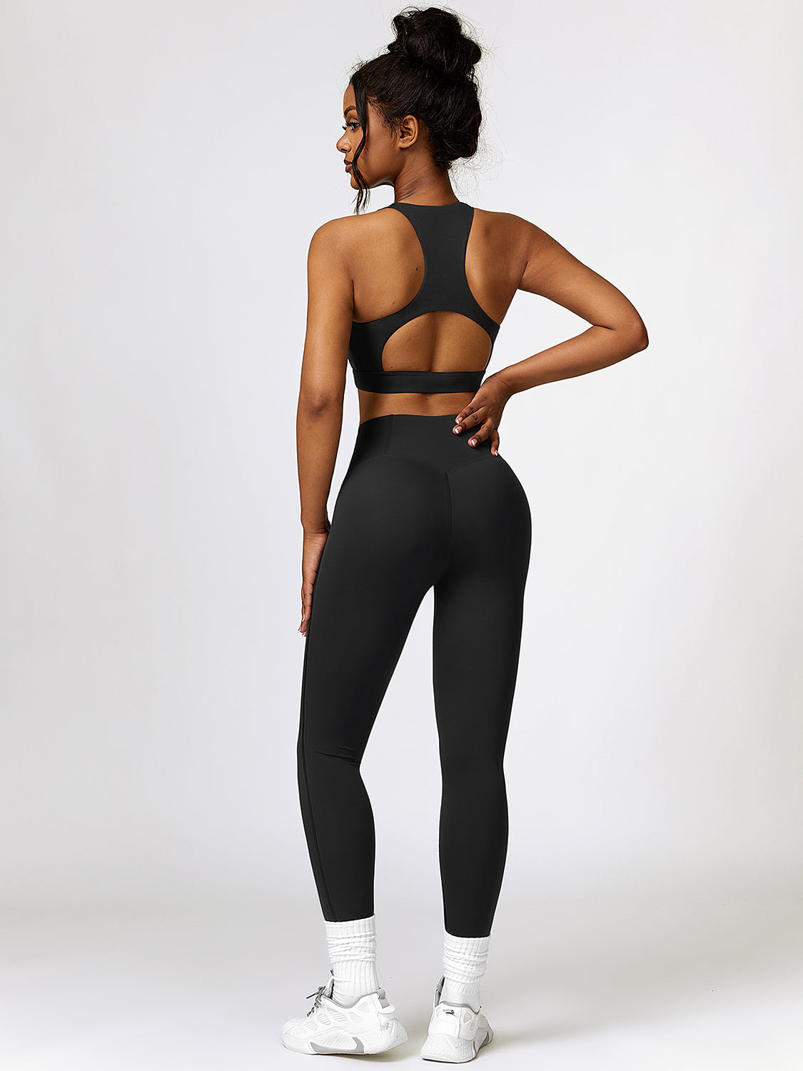 Cutout Cropped Sport Tank and Leggings Set - Tantalize Boutique