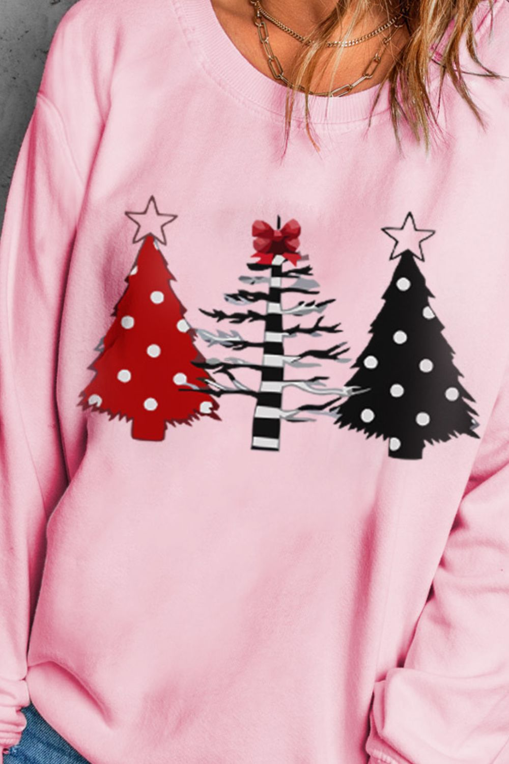 Christmas Tree Graphic Sweatshirt - Tantalize Boutique