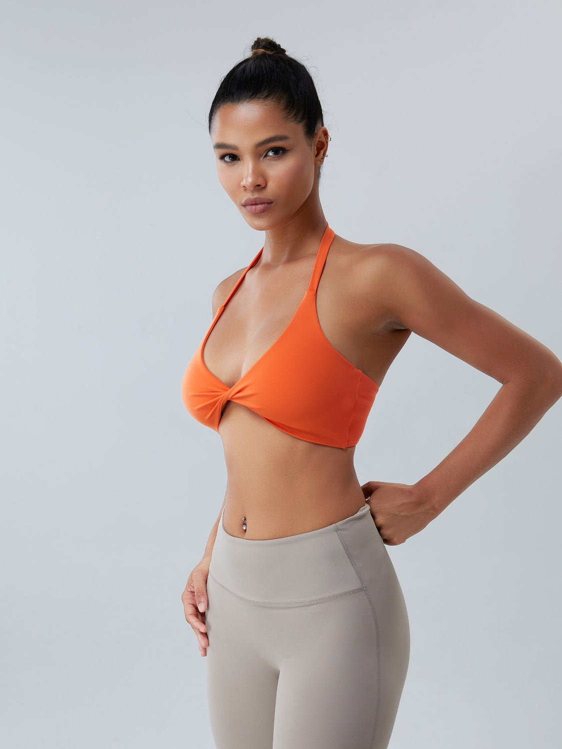 Twisted Halter Neck Active Bra - Tantalize Boutique