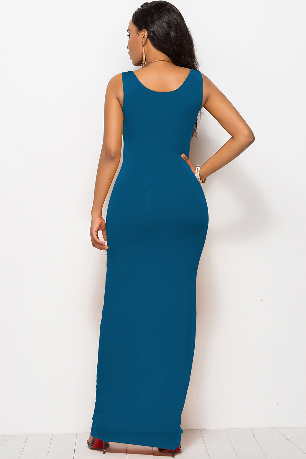 Scoop Neck Wide Strap Maxi Dress - Tantalize Boutique