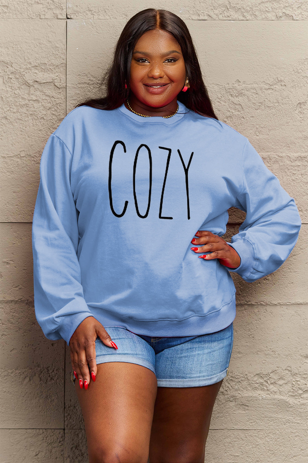 Simply Love Full Size COZY Graphic Sweatshirt - Tantalize Boutique