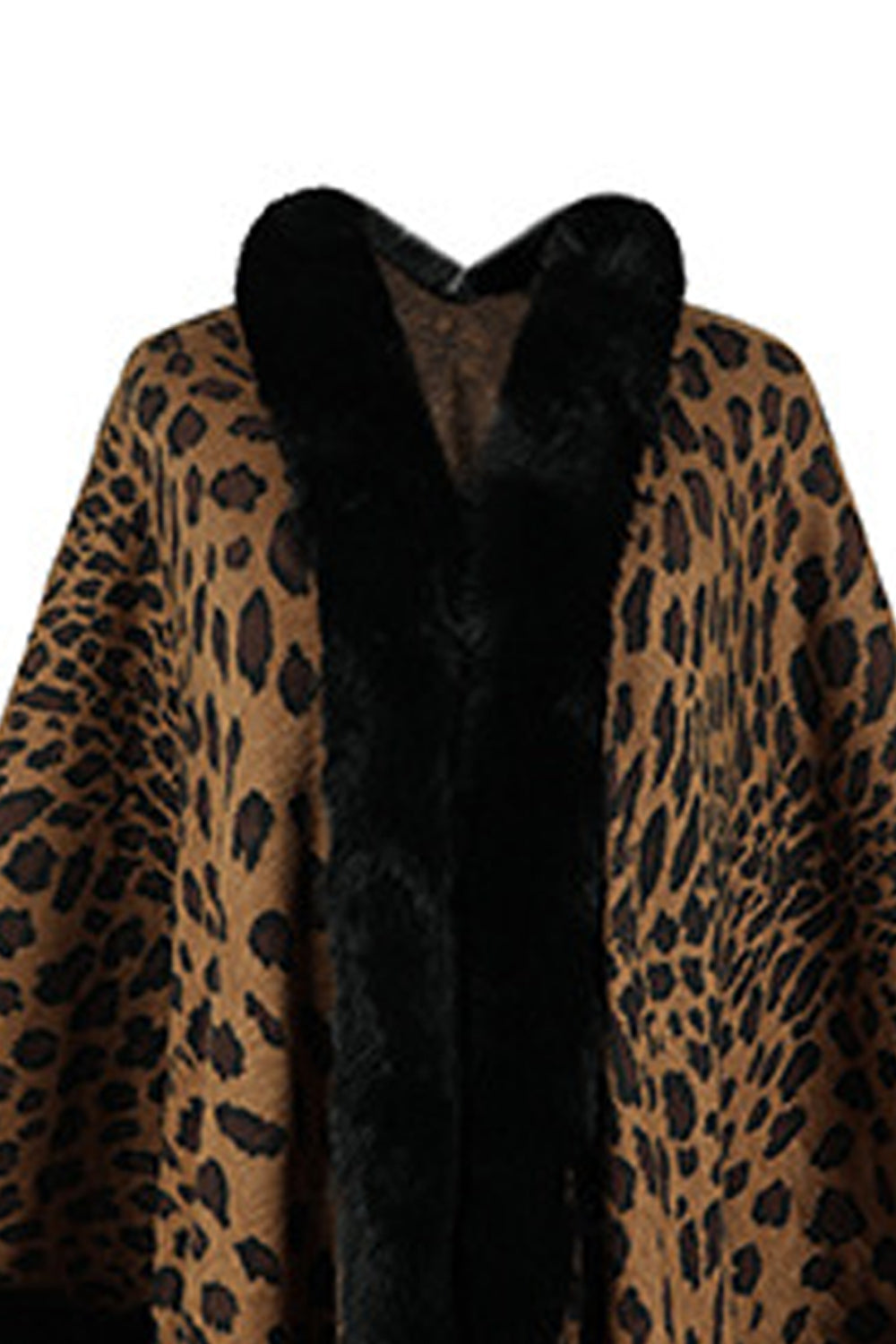 Leopard Open Front Poncho - Tantalize Boutique