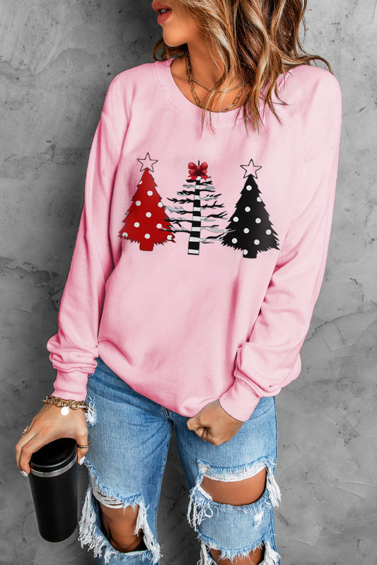 Christmas Tree Graphic Sweatshirt - Tantalize Boutique