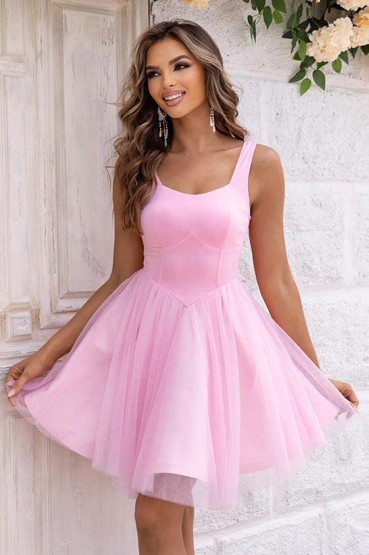 Wide Strap Mesh Dress - Tantalize Boutique