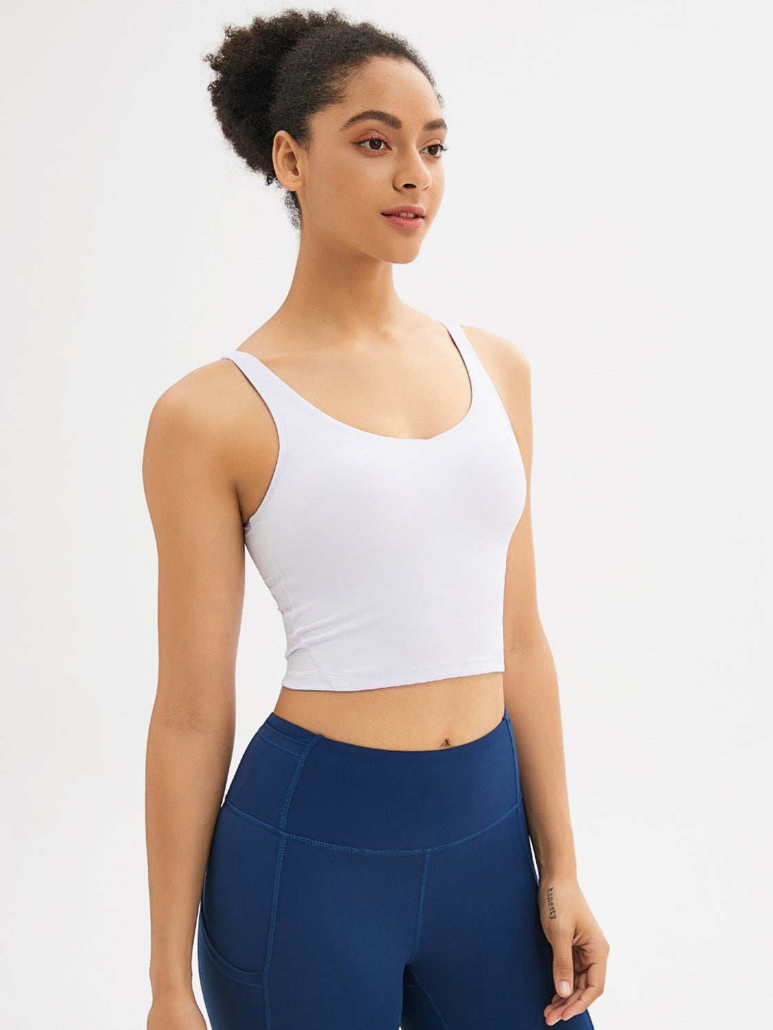 Scoop Neck Wide Strap Active Tank - Tantalize Boutique