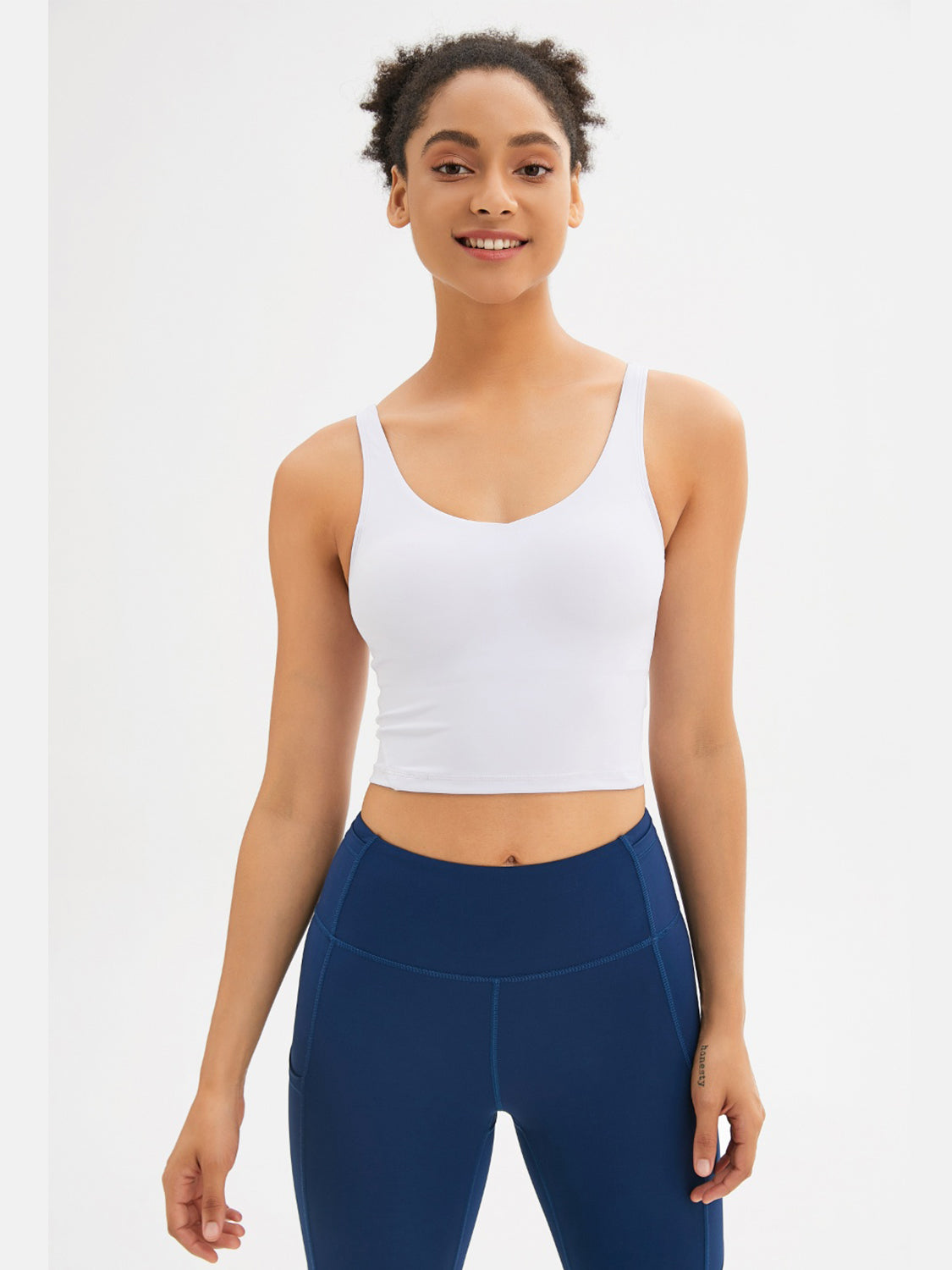 Scoop Neck Wide Strap Active Tank - Tantalize Boutique