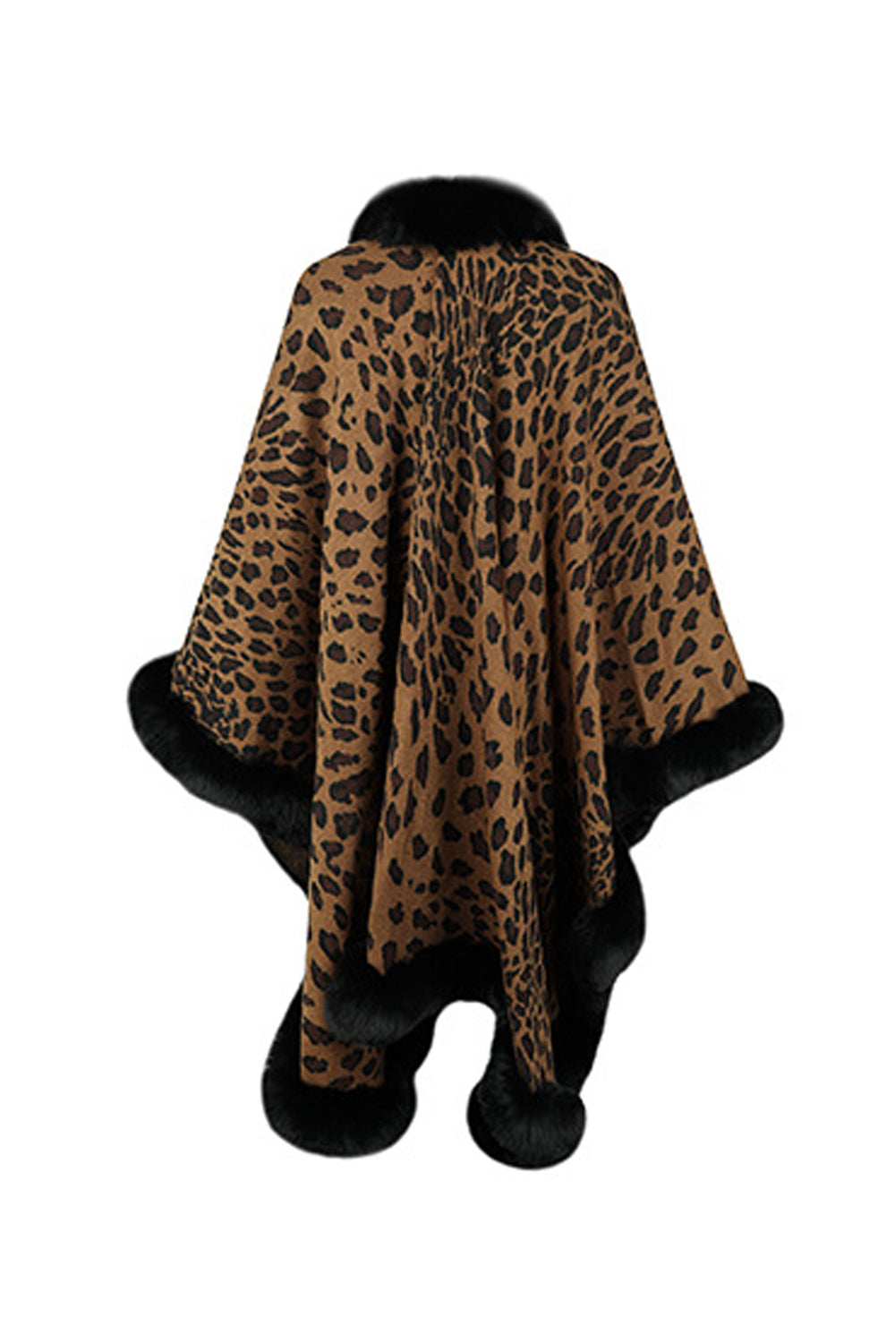 Leopard Open Front Poncho - Tantalize Boutique