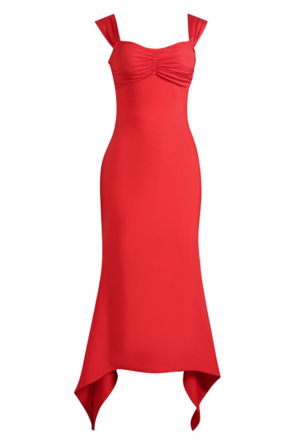 Ruched Sweetheart Neck Hem Detail Dress - Tantalize Boutique