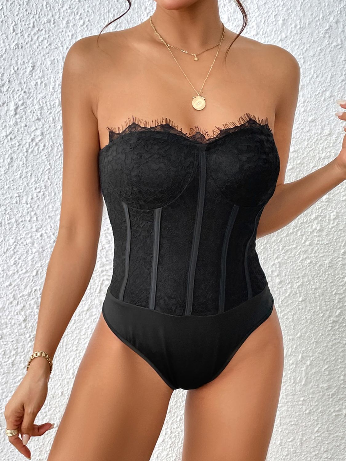 Strapless Sweetheart Neck Bodysuit - Tantalize Boutique