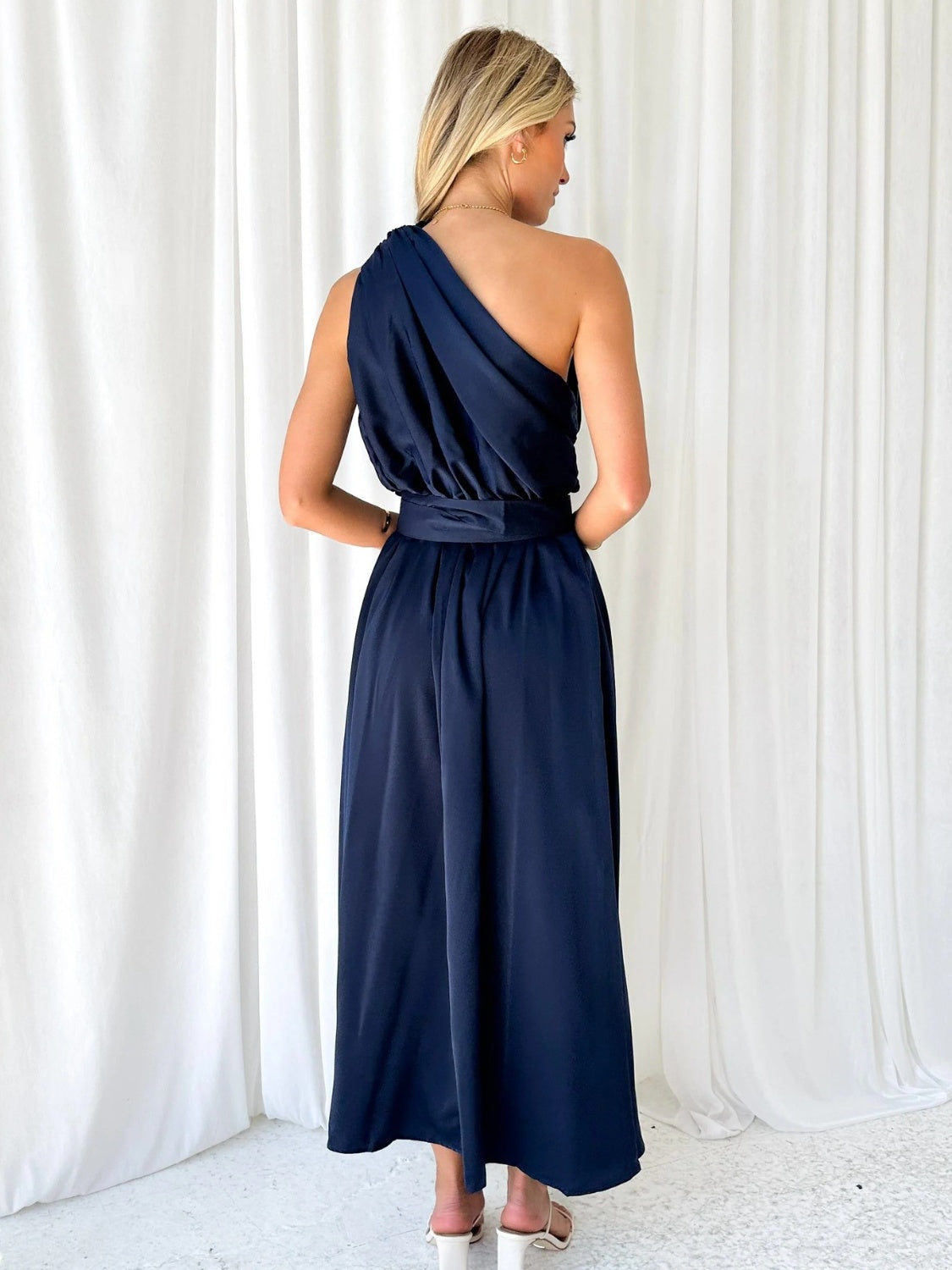 Ruched One Shoulder Dress - Tantalize Boutique