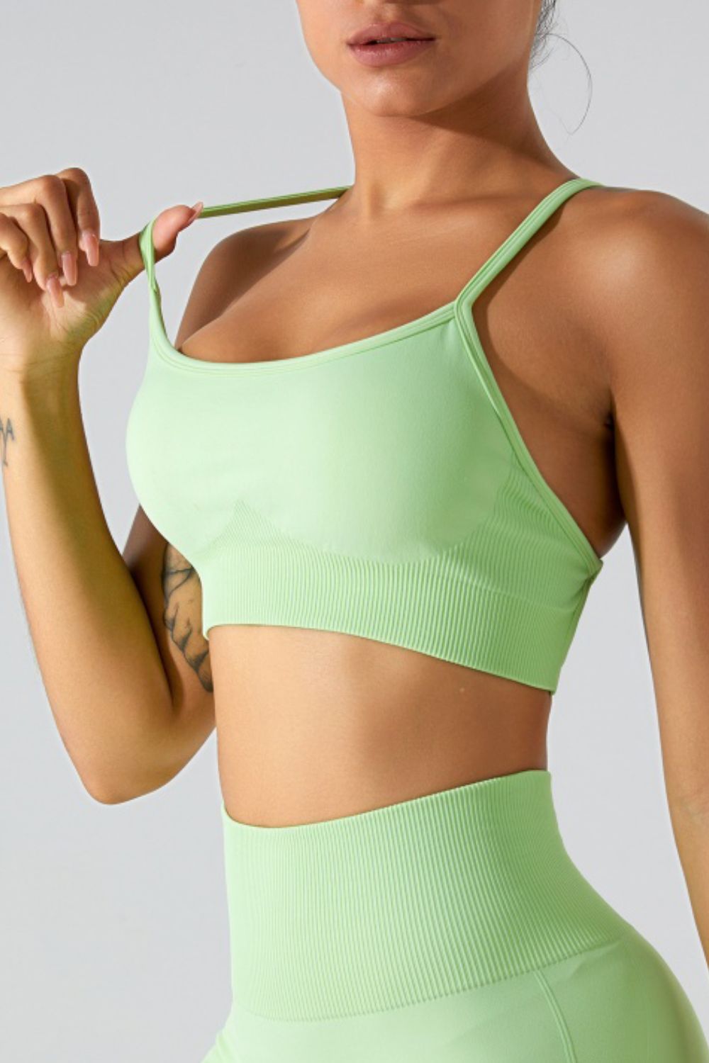 Crisscross Spaghetti Strap Active Cami - Tantalize Boutique