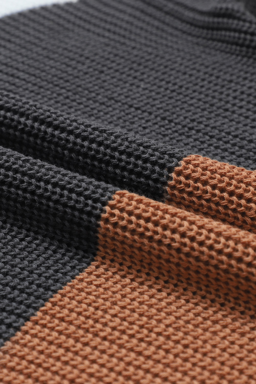 Color Block Round Neck Sweater - Tantalize Boutique