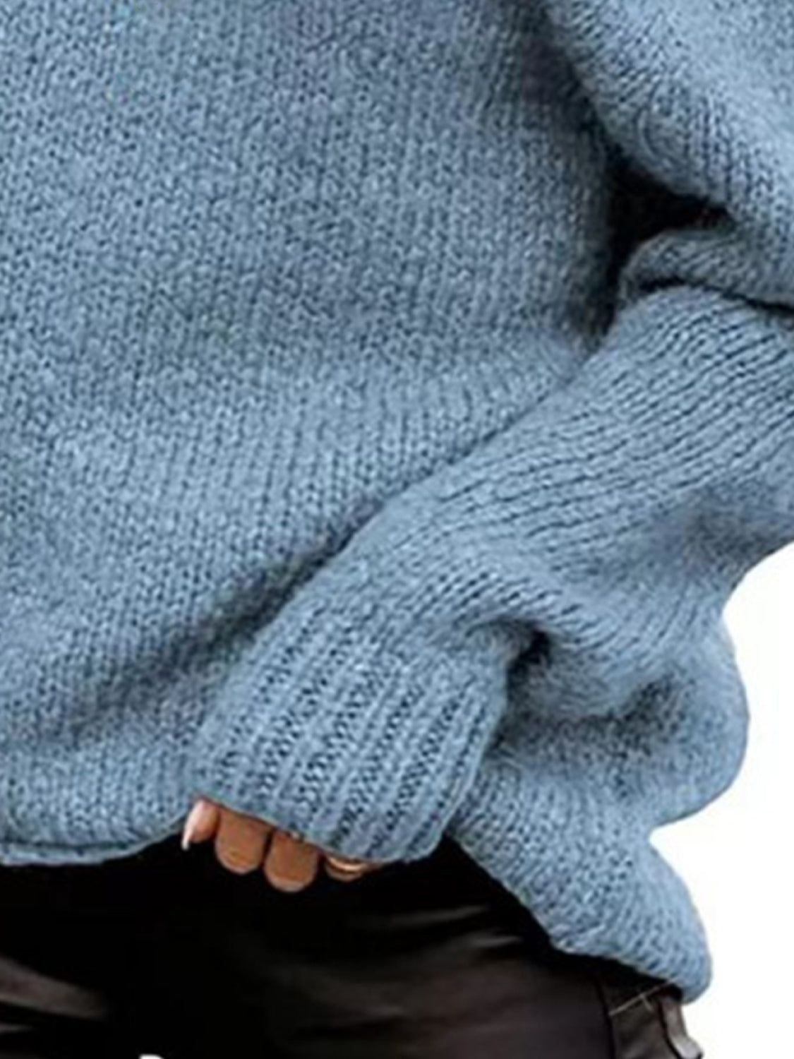 One Shoulder Long Sleeve Sweater - Tantalize Boutique