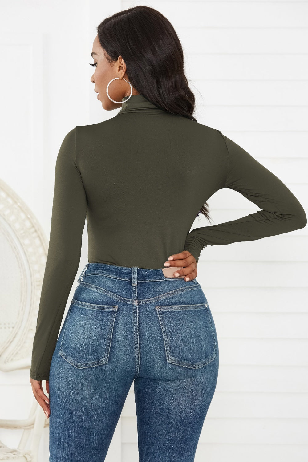 Turtleneck Long Sleeve Bodysuit - Tantalize Boutique
