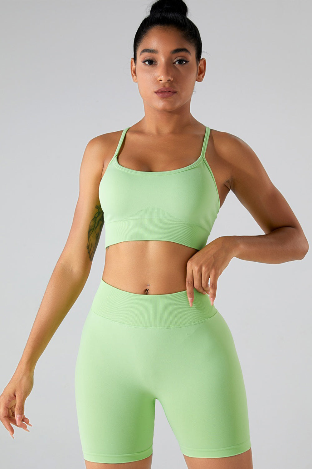 Crisscross Spaghetti Strap Active Cami - Tantalize Boutique