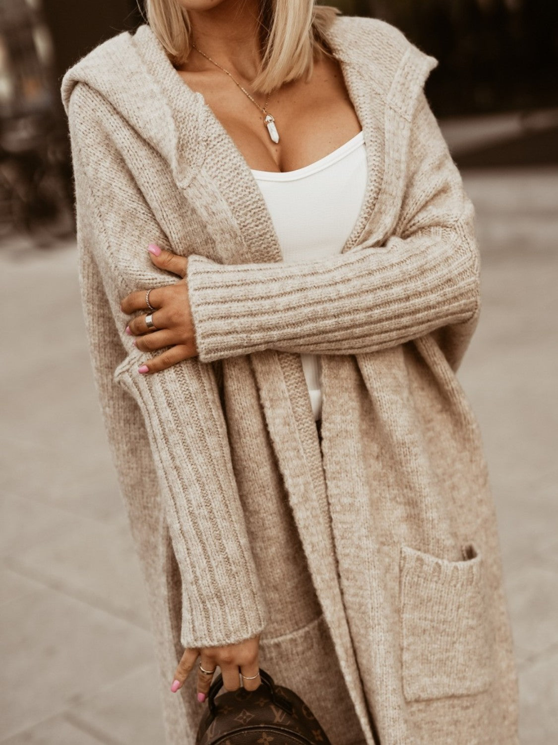 Full Size SIMPLY LIVE Hooded Cardigan - Tantalize Boutique