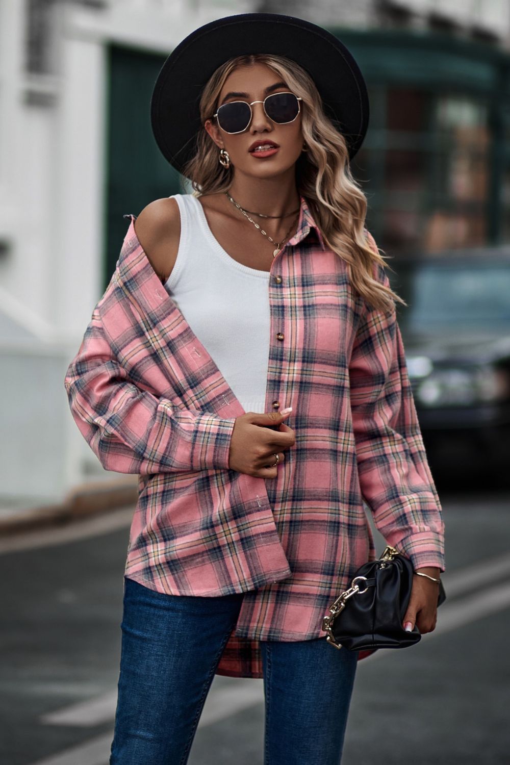 Plaid Long Sleeve Shirt - Tantalize Boutique