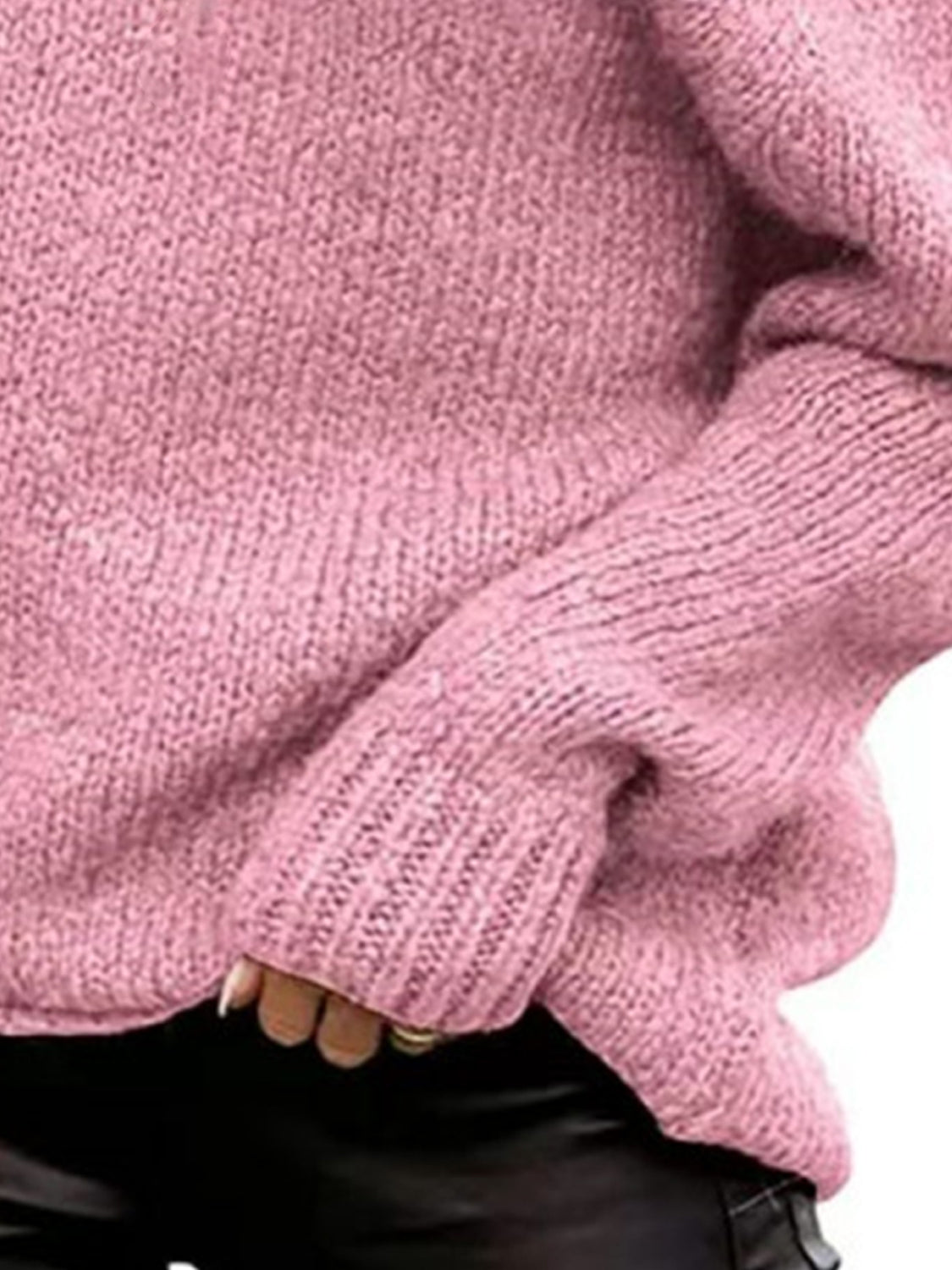 One Shoulder Long Sleeve Sweater - Tantalize Boutique