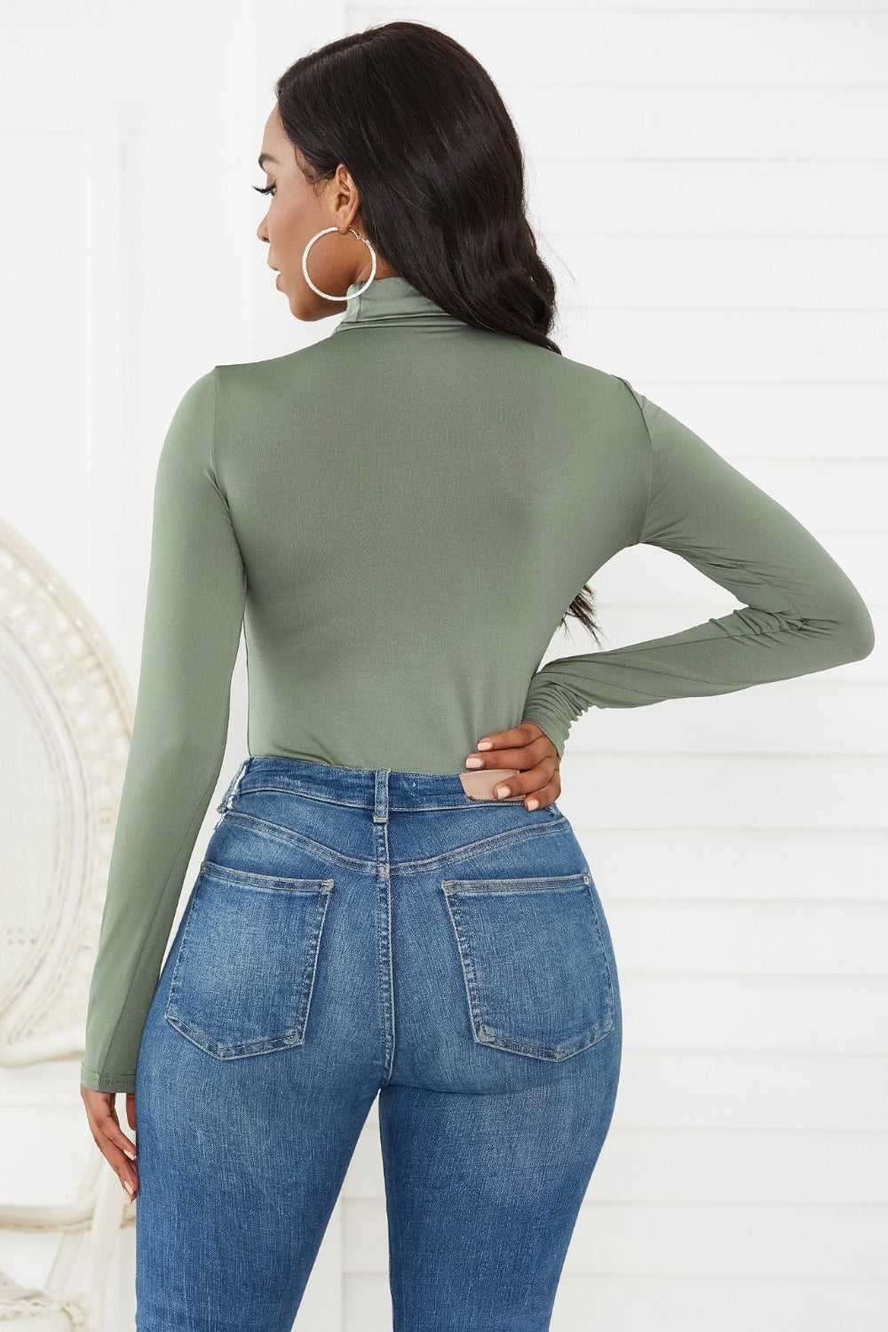 Turtleneck Long Sleeve Bodysuit - Tantalize Boutique