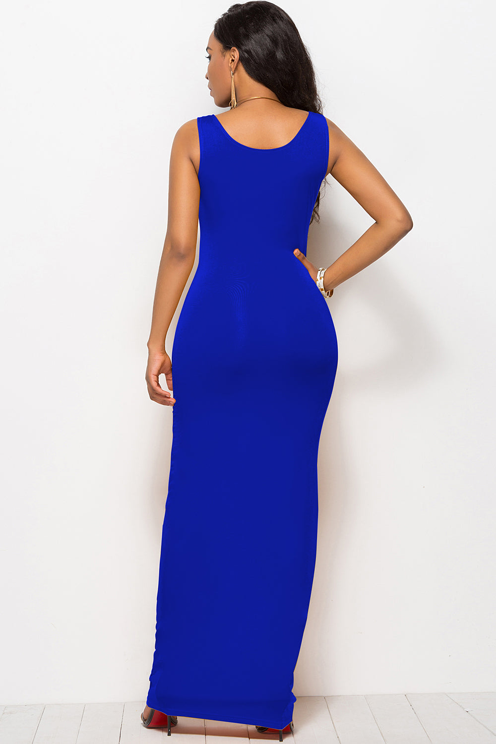 Scoop Neck Wide Strap Maxi Dress - Tantalize Boutique