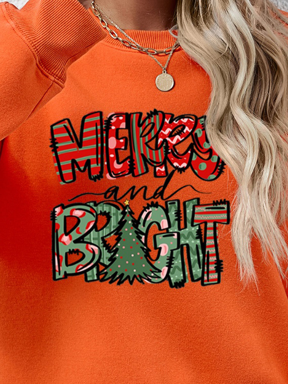 MERRY AND BRIGHT Long Sleeve Sweatshirt - Tantalize Boutique