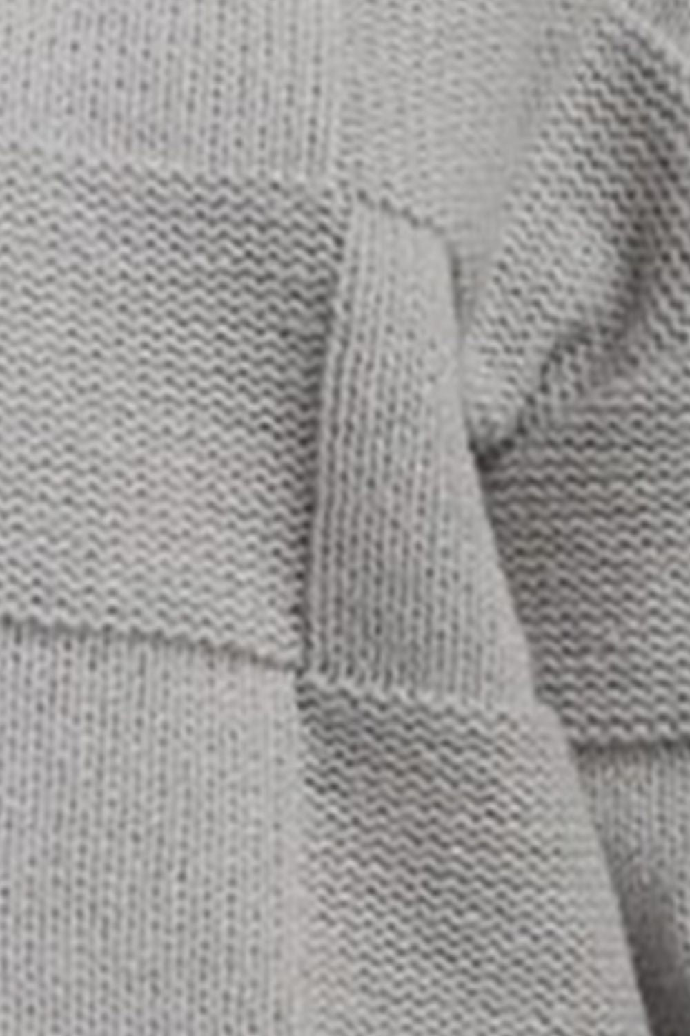 Checkered Texture Long Sleeve Sweater - Tantalize Boutique