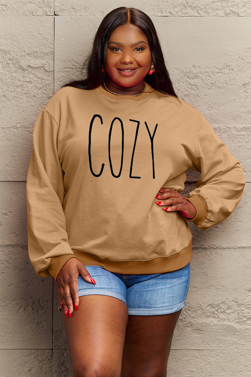 Simply Love Full Size COZY Graphic Sweatshirt - Tantalize Boutique