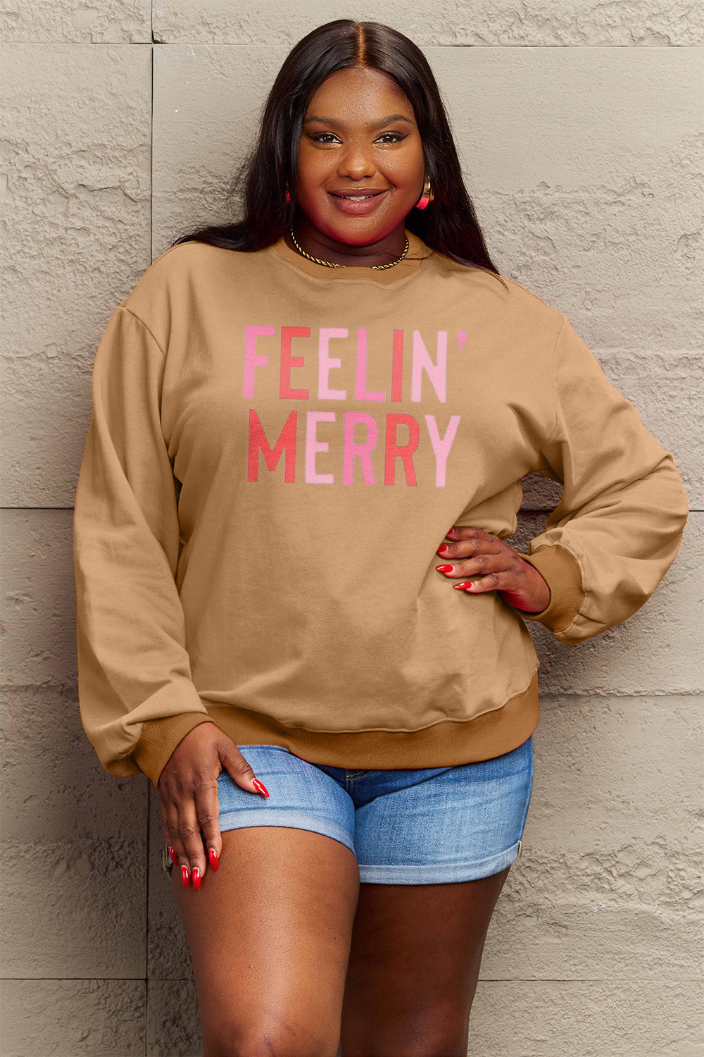 Simply Love Full Size Graphic Round Neck Sweatshirt - Tantalize Boutique