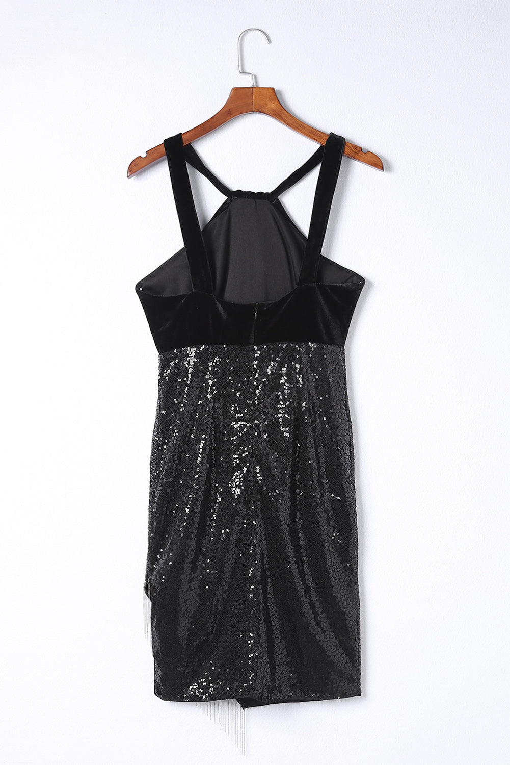 Sequin Fringe Detail Sleeveless Dress - Tantalize Boutique
