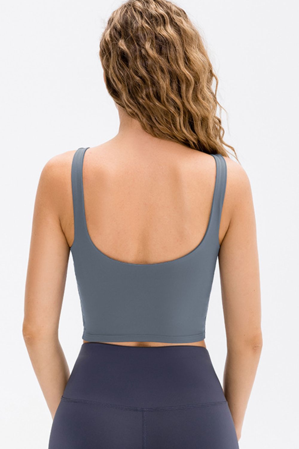 Cropped Scoop Neck Active Tank Top - Tantalize Boutique
