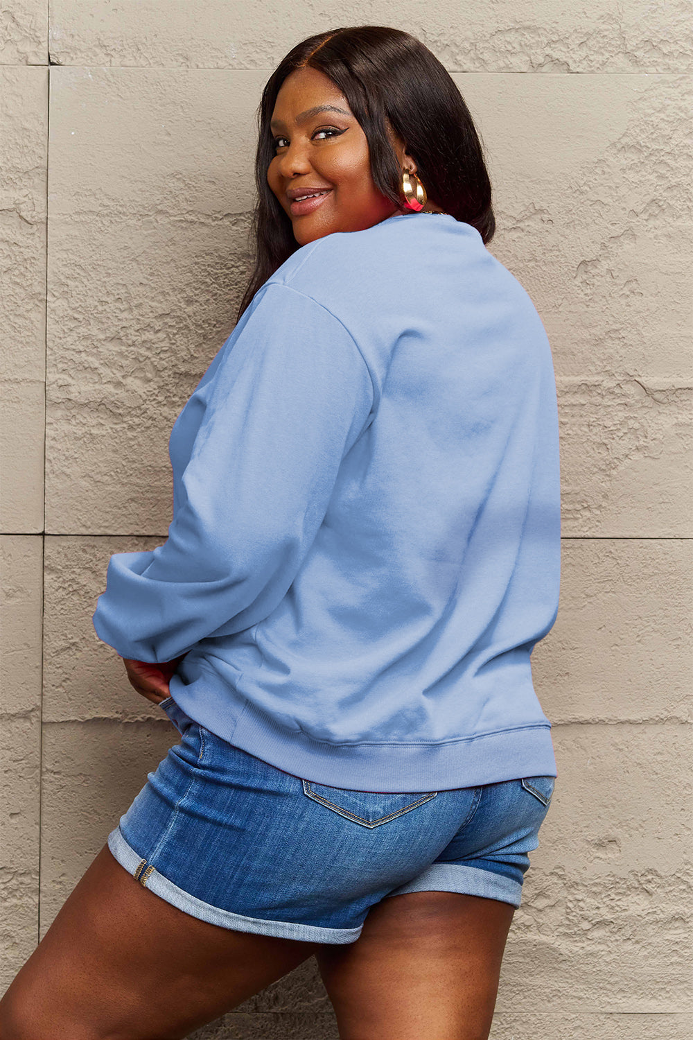 Simply Love Full Size THANKFUL Graphic Sweatshirt - Tantalize Boutique